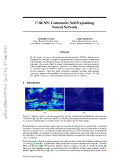 C-SENN: Contrastive Self-Explaining Neural Network