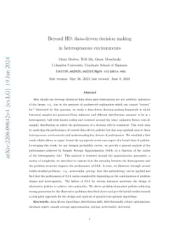 Beyond IID: data-driven decision-making in heterogeneous environments