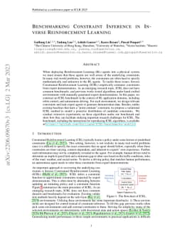 Benchmarking Constraint Inference in Inverse Reinforcement Learning