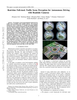Real-time Full-stack Traffic Scene Perception for Autonomous Driving
  with Roadside Cameras