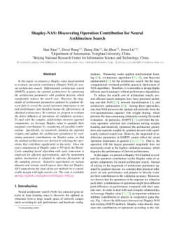 Shapley-NAS: Discovering Operation Contribution for Neural Architecture
  Search