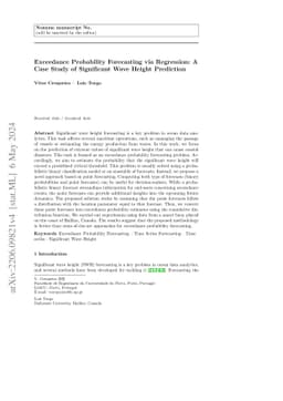 Exceedance Probability Forecasting via Regression for Significant Wave
  Height Prediction