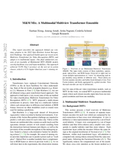 M&M Mix: A Multimodal Multiview Transformer Ensemble