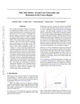 Only Tails Matter: Average-Case Universality and Robustness in the
  Convex Regime