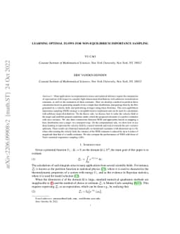 Learning Optimal Flows for Non-Equilibrium Importance Sampling