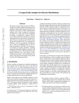 A Langevin-like Sampler for Discrete Distributions