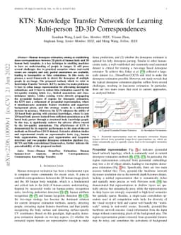 KTN: Knowledge Transfer Network for Learning Multi-person 2D-3D
  Correspondences