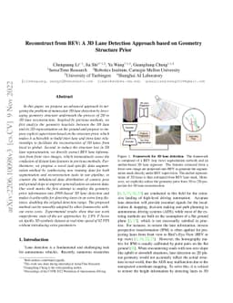 Reconstruct from BEV: A 3D Lane Detection Approach based on Geometry
  Structure Prior