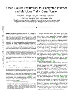 Open-Source Framework for Encrypted Internet and Malicious Traffic
  Classification