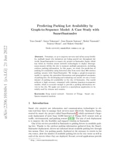 Predicting Parking Lot Availability by Graph-to-Sequence Model: A Case
  Study with SmartSantander