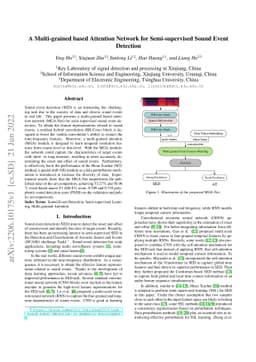 A Multi-grained based Attention Network for Semi-supervised Sound Event
  Detection