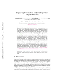Improving Localization for Semi-Supervised Object Detection