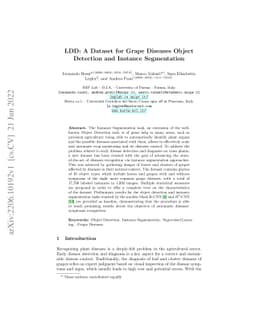 LDD: A Dataset for Grape Diseases Object Detection and Instance
  Segmentation