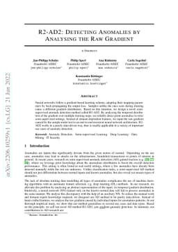 R2-AD2: Detecting Anomalies by Analysing the Raw Gradient