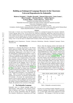 Building an Endangered Language Resource in the Classroom: Universal
  Dependencies for Kakataibo