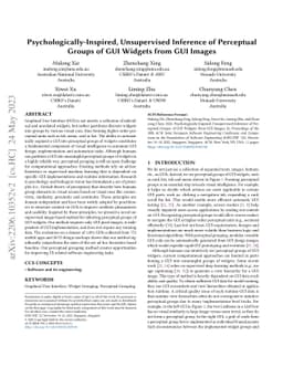 Psychologically-Inspired, Unsupervised Inference of Perceptual Groups of
  GUI Widgets from GUI Images