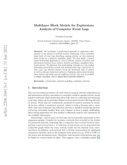 Multilayer Block Models for Exploratory Analysis of Computer Event Logs