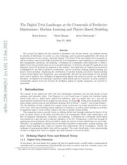 The Digital Twin Landscape at the Crossroads of Predictive Maintenance,
  Machine Learning and Physics Based Modeling