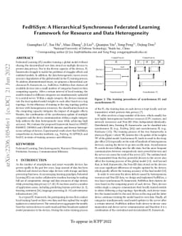 FedHiSyn: A Hierarchical Synchronous Federated Learning Framework for
  Resource and Data Heterogeneity