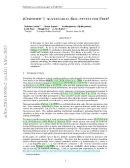 (Certified!!) Adversarial Robustness for Free!
