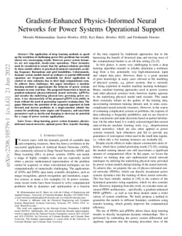 Gradient-Enhanced Physics-Informed Neural Networks for Power Systems
  Operational Support
