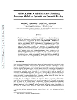 BenchCLAMP: A Benchmark for Evaluating Language Models on Syntactic and
  Semantic Parsing