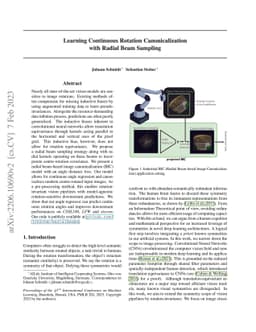Learning Continuous Rotation Canonicalization with Radial Beam Sampling