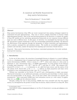 A consistent and flexible framework for deep matrix factorizations