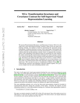 TiCo: Transformation Invariance and Covariance Contrast for
  Self-Supervised Visual Representation Learning