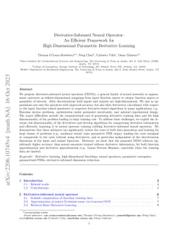 Derivative-Informed Neural Operator: An Efficient Framework for
  High-Dimensional Parametric Derivative Learning
