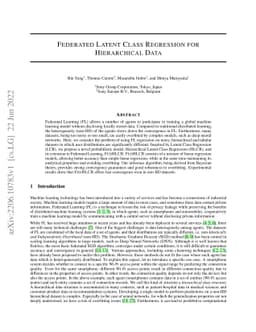 Federated Latent Class Regression for Hierarchical Data