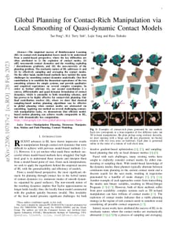 Global Planning for Contact-Rich Manipulation via Local Smoothing of
  Quasi-dynamic Contact Models