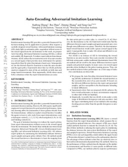 Auto-Encoding Adversarial Imitation Learning