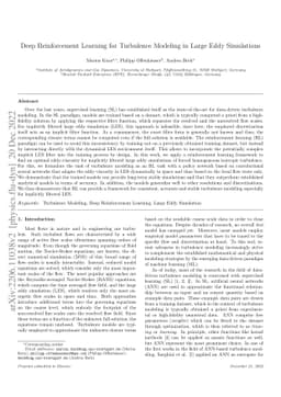 Deep Reinforcement Learning for Turbulence Modeling in Large Eddy
  Simulations