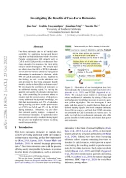 Investigating the Benefits of Free-Form Rationales
