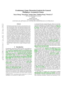 Evolutionary Game-Theoretical Analysis for General Multiplayer
  Asymmetric Games