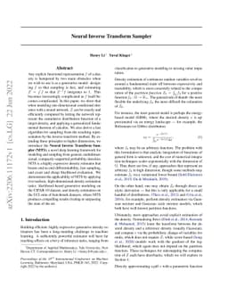 Neural Inverse Transform Sampler