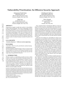 Vulnerability Prioritization: An Offensive Security Approach