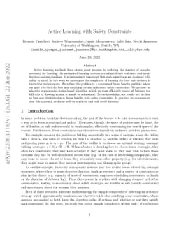 Active Learning with Safety Constraints