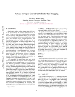 Facke: a Survey on Generative Models for Face Swapping