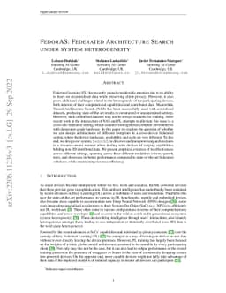 FedorAS: Federated Architecture Search under system heterogeneity
