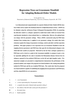 Regression Trees on Grassmann Manifold for Adapting Reduced-Order Models