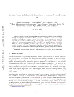 Variance-based global sensitivity analysis of numerical models using R