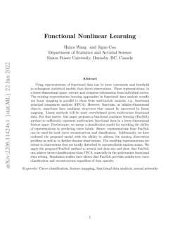 Functional Nonlinear Learning