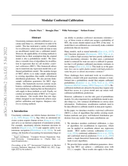 Modular Conformal Calibration