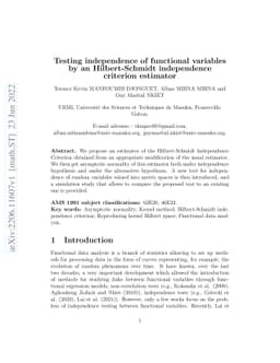 Testing independence of functional variables by an Hilbert-Schmidt
  independence criterion estimator