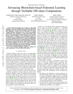 Advancing Blockchain-based Federated Learning through Verifiable
  Off-chain Computations