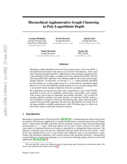 Hierarchical Agglomerative Graph Clustering in Poly-Logarithmic Depth