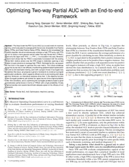 Optimizing Two-way Partial AUC with an End-to-end Framework