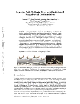 Learning Agile Skills via Adversarial Imitation of Rough Partial
  Demonstrations